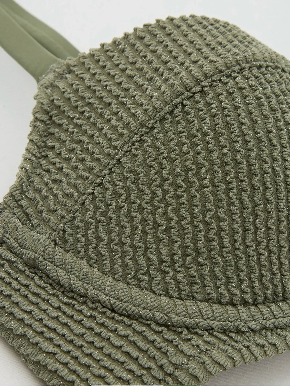 NEW w/tag Aerie Olive Crinkle Lightly Lined Underwire Bikini Top Size 38DD